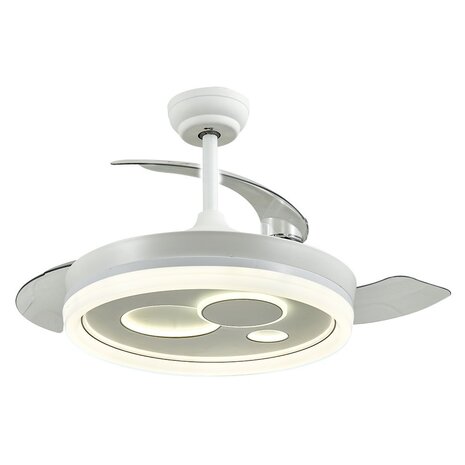 CristalRecord Deckenventilator Naira Ø 106 cm weiß