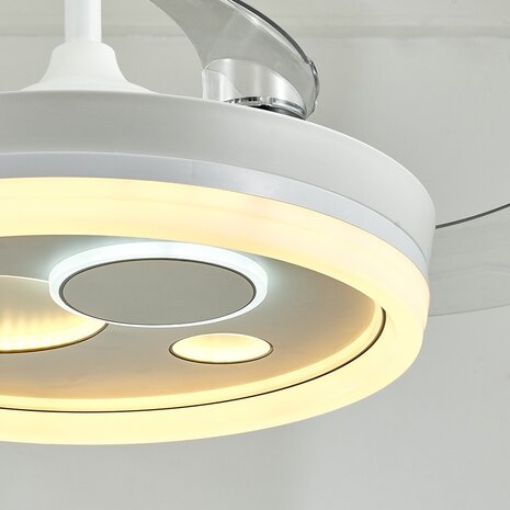 CristalRecord Deckenventilator Naira Ø 106 cm weiß