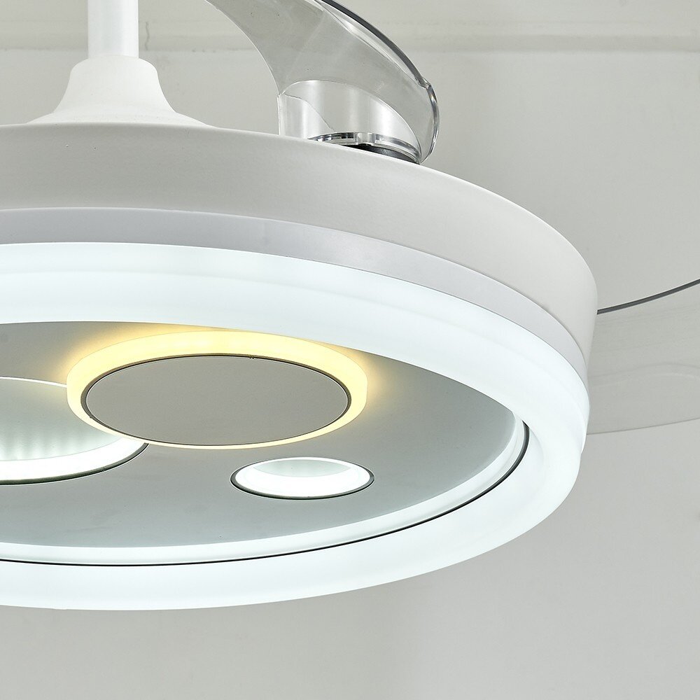 CristalRecord Deckenventilator Naira Ø 106 cm weiß