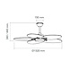 CristalRecord Deckenventilator Palm Ø 132 cm Stoff schwarz CristalRecord Deckenventilator Palm Ø 132 cm Stoff schwarz