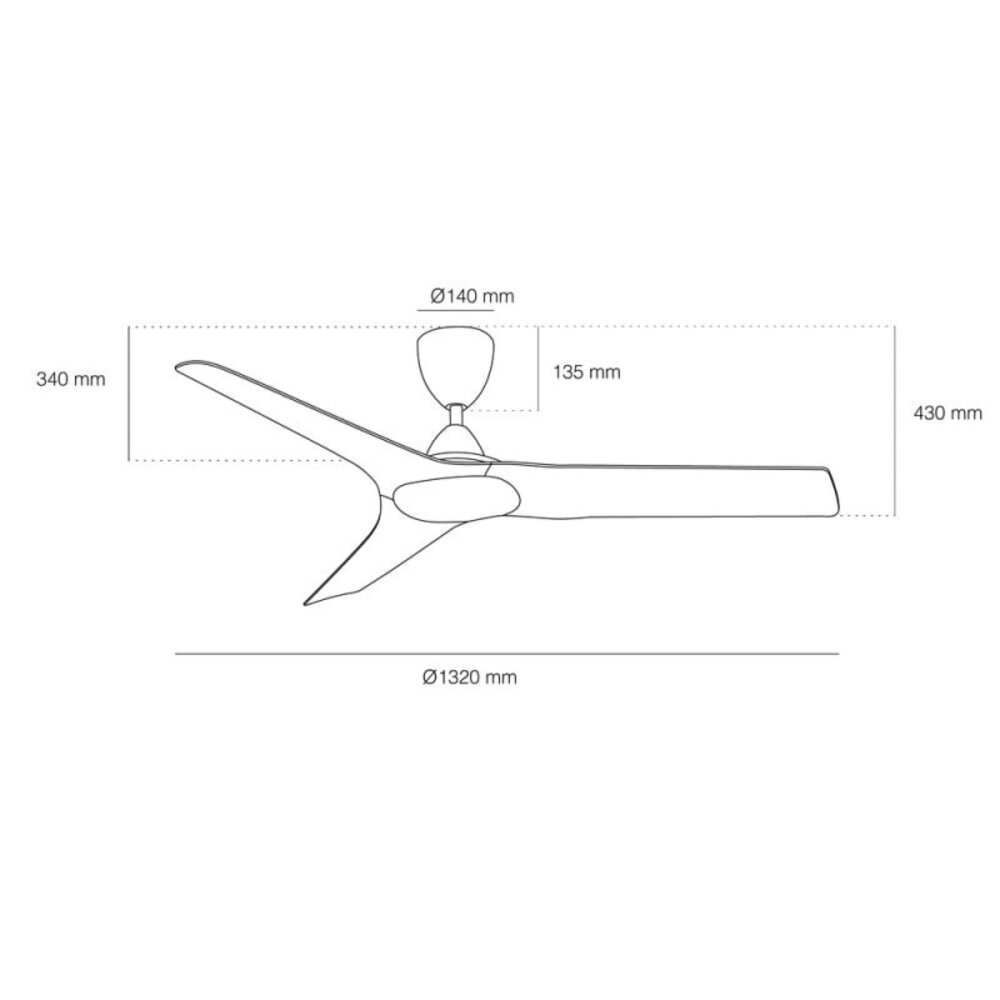 CristalRecord Deckenventilator Hurricane Ø 132 cm Outdoor IP44 weiß CristalRecord Deckenventilator Hurricane Ø 132 cm Outdoor IP44 weiß