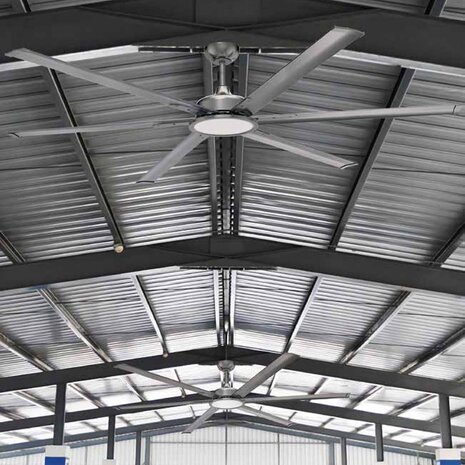 CristalRecord Deckenventilator BigBen Ø 180 cm XXL Chrom matt