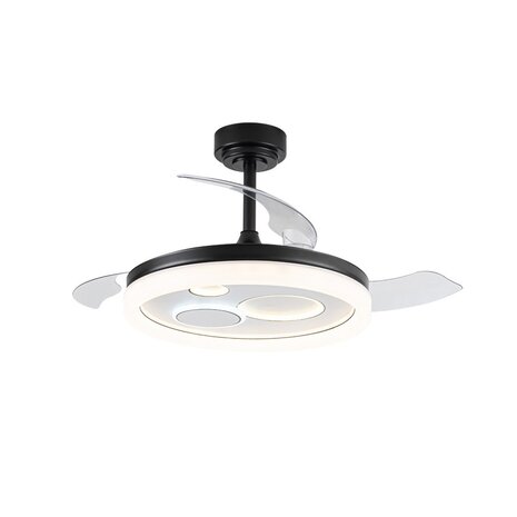 CristalRecord Deckenventilator Naira Ø 106 cm schwarz