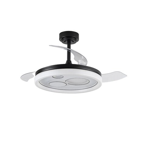 CristalRecord Deckenventilator Naira Ø 106 cm schwarz