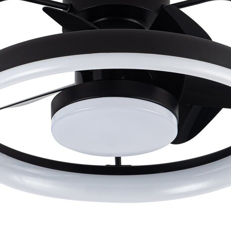 CristalRecord Deckenventilator Strike Ø 49 cm schwarz