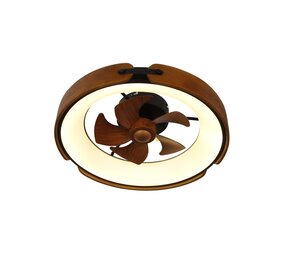 CristalRecord Deckenventilator Tivoli Ø 50 cm schwarz braun CristalRecord Deckenventilator Tivoli Ø 50 cm schwarz braun