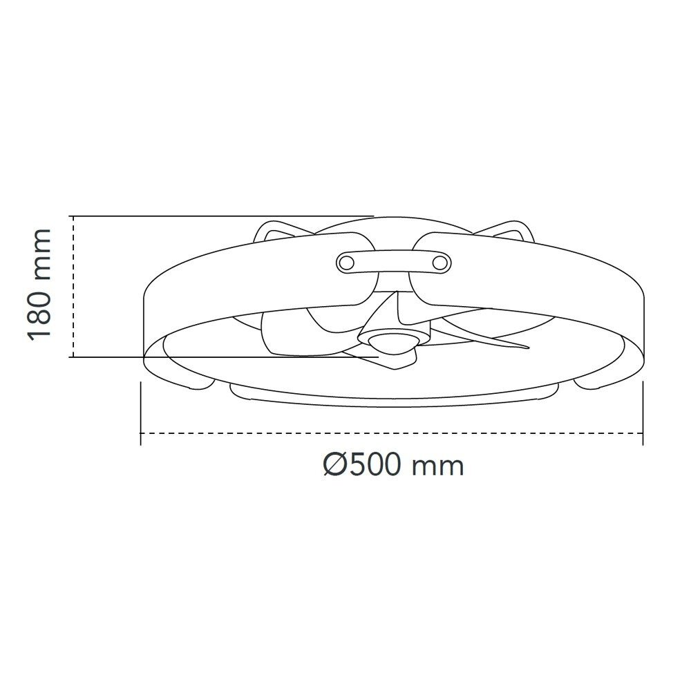 CristalRecord Deckenventilator Tivoli Ø 50 cm schwarz braun CristalRecord Deckenventilator Tivoli Ø 50 cm schwarz braun