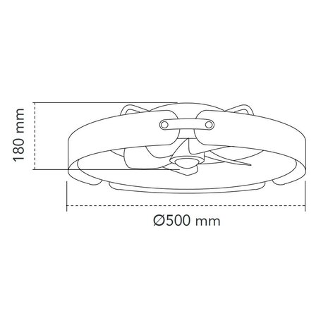 CristalRecord Deckenventilator Tivoli Ø 50 cm schwarz braun CristalRecord Deckenventilator Tivoli Ø 50 cm schwarz braun