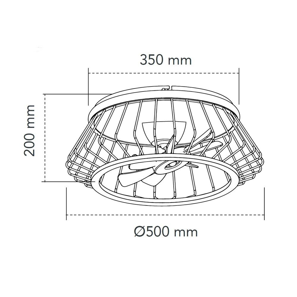 CristalRecord Deckenventilator Cobra Ø 50 cm weiß