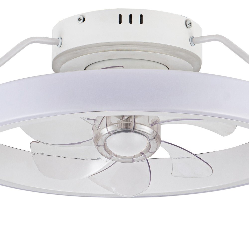 CristalRecord Deckenventilator Dinirot Ø 50 cm weiß