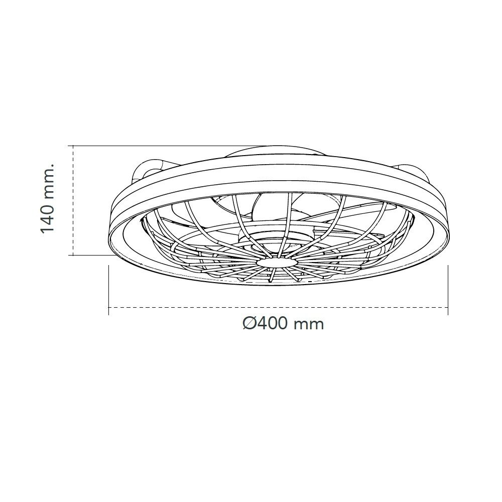 CristalRecord Deckenventilator Rafale Ø 40 cm schwarz CristalRecord Deckenventilator Rafale Ø 40 cm schwarz