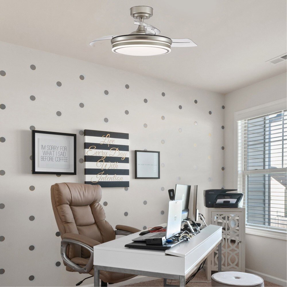 CristalRecord Deckenventilator Moss Ø 106 cm Chrom matt CristalRecord Deckenventilator Moss Ø 106 cm Chrom matt