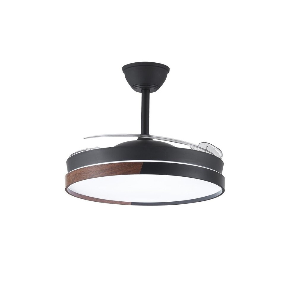 CristalRecord Deckenventilator Ecoro Ø 106 cm Holz schwarz