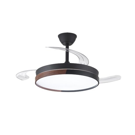 CristalRecord Deckenventilator Ecoro Ø 106 cm Holz schwarz