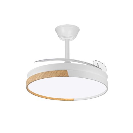 CristalRecord Deckenventilator Ecoro Ø 106 cm Holz weiß