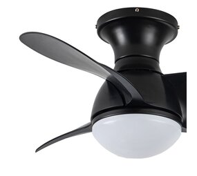 CristalRecord Deckenventilator Epona Mini Ø 64 cm schwarz