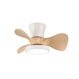 CristalRecord Deckenventilator Moll Mini Ø 56 cm Holz weiß