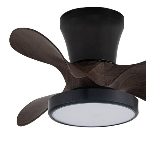 CristalRecord Deckenventilator Moll Mini Ø 56 cm Holz schwarz CristalRecord Deckenventilator Moll Mini Ø 56 cm Holz schwarz