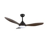 CristalRecord Deckenventilator Set Ø 120 cm Holz schwarz