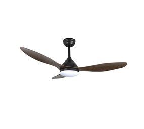 CristalRecord Deckenventilator Set Ø 120 cm Holz schwarz