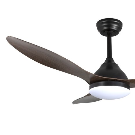 CristalRecord Deckenventilator Set Ø 120 cm Holz schwarz