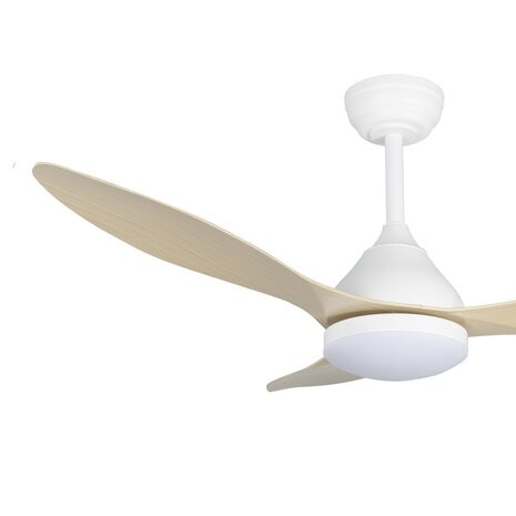 CristalRecord Deckenventilator Set Ø 120 cm Holz weiß