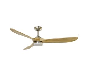 CristalRecord Deckenventilator Yenbig Ø 152 cm helles Holz matt chrom CristalRecord Deckenventilator Yenbig Ø 152 cm helles Holz matt chrom