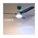 CristalRecord Deckenventilator Cimio Ø 122 cm Chrom matt CristalRecord Deckenventilator Cimio Ø 122 cm Chrom matt
