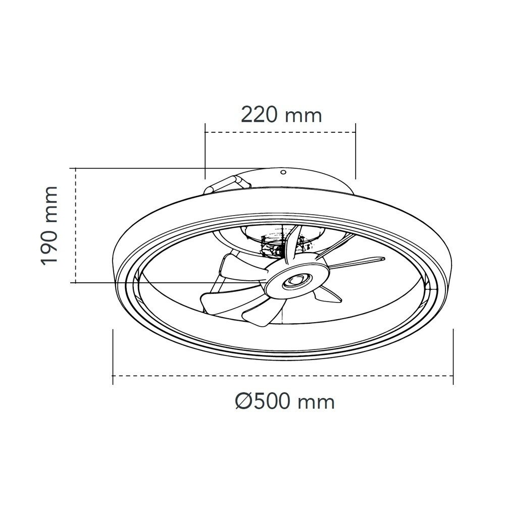 CristalRecord Deckenventilator Dinirot Ø 50 cm schwarz CristalRecord Deckenventilator Dinirot Ø 50 cm schwarz