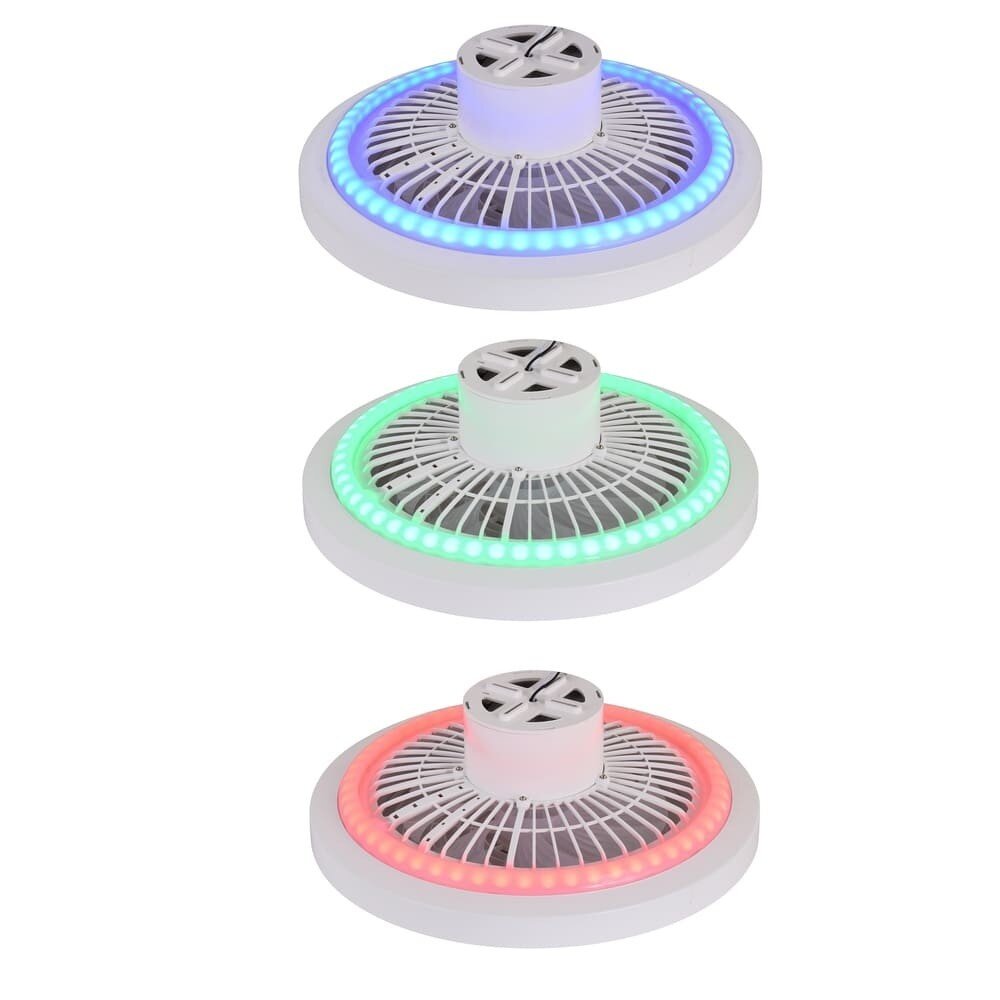 CristalRecord Deckenventilator Moli WIFI Ø 50 cm RGB weiß
