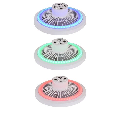 CristalRecord Deckenventilator Moli WIFI Ø 50 cm RGB weiß