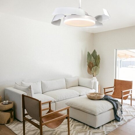 CristalRecord Deckenventilator Batan WIFI Ø 107 cm weiß