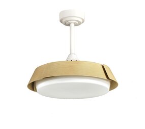 CristalRecord Deckenventilator Batan WIFI Ø 107 cm Holz weiß