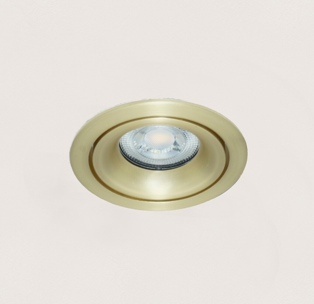 Artdelight Einbaustrahler Alice Ø 9 cm GU10 matt gold