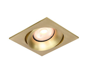 Artdelight Einbaustrahler Alice quadratisch 9 cm GU10 matt gold