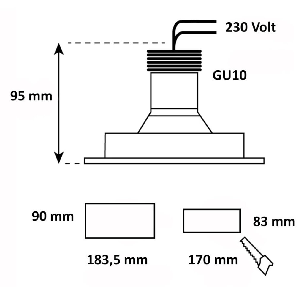 Artdelight Einbaustrahler Alice 2 Licht rechteckig GU10 weiß Artdelight Einbaustrahler Alice 2 Licht rechteckig GU10 weiß