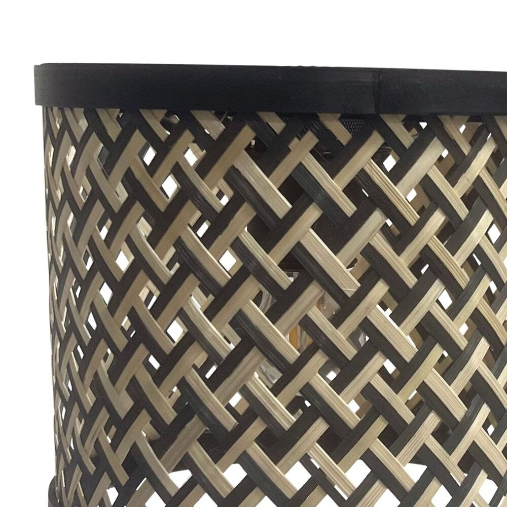 Steinhauer Lampenschirm Bamboo Ø 20 cm E27 schwarz beige Steinhauer Lampenschirm Bamboo Ø 20 cm E27 schwarz beige