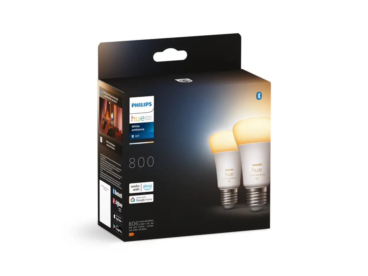 Philips HUE Leuchtmittel E27 800 Lumen Weiß Ambiance 2er Pack Philips HUE Leuchtmittel E27 800 Lumen Weiß Ambiance 2er Pack