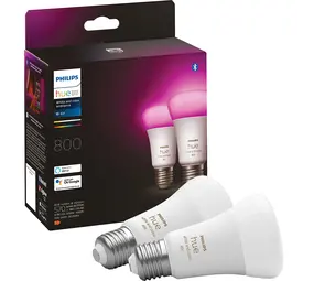 Philips HUE Leuchtmittel E27 800 Lumen Weiß und Farbe Ambiance 2er Pack Philips HUE Leuchtmittel E27 800 Lumen Weiß und Farbe Ambiance 2er Pack