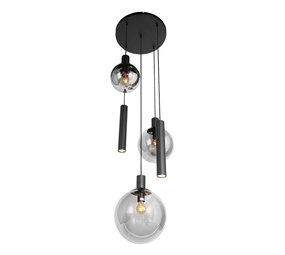 Steinhauer Hängeleuchte bollique Ø 60 cm 5 Lichter 3800 schwarz Steinhauer Hängeleuchte bollique Ø 60 cm 5 Lichter 3800 schwarz