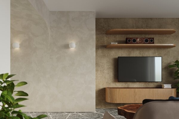 Sollux Wandleuchte Globe E27 Gips weiß