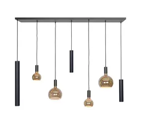 Ztahl Hängeleuchte Riva 7-light rechteckig 145 cm schwarz Ztahl Hängeleuchte Riva 7-light rechteckig 145 cm schwarz