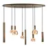Hängeleuchte Riva 8-fach oval L 140 cm platin Hängeleuchte Riva 8-fach oval L 140 cm platin