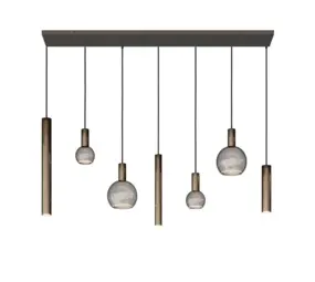 Ztahl Hängeleuchte Riva 7-light rechteckig 145 cm platin Ztahl Hängeleuchte Riva 7-light rechteckig 145 cm platin