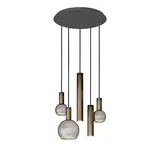 Ztahl Hängeleuchte Riva 5 Licht Ø 50 cm Platin Ztahl Hängeleuchte Riva 5 Licht Ø 50 cm Platin
