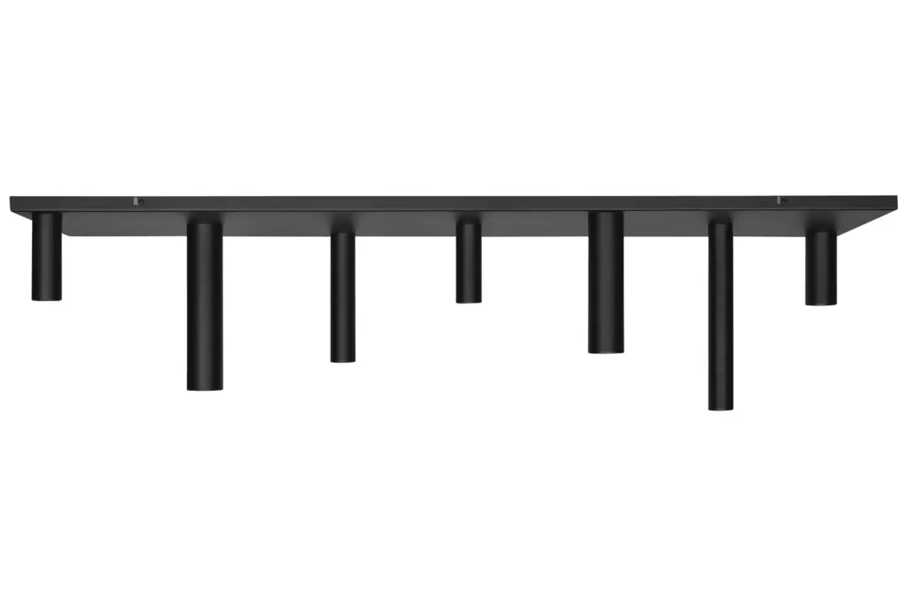 Ztahl Deckenleuchte Olmo 7 Licht L 145 cm schwarz Ztahl Deckenleuchte Olmo 7 Licht L 145 cm schwarz