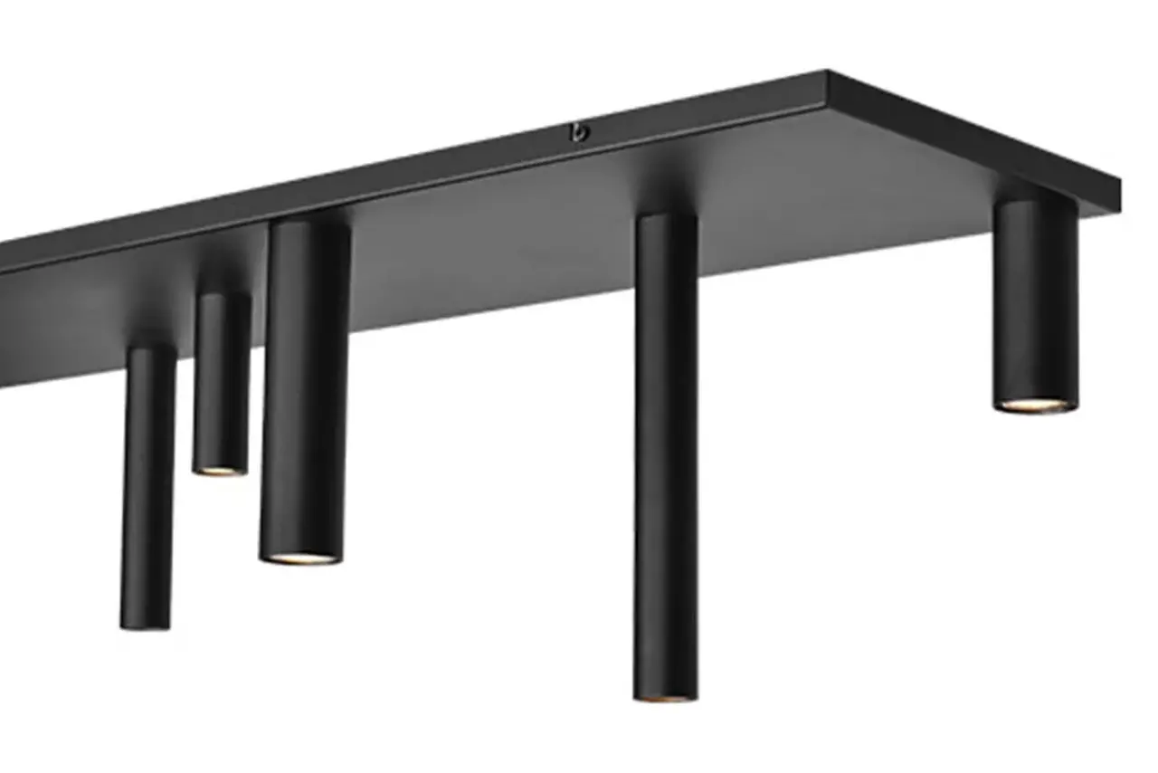Ztahl Deckenleuchte Olmo 7 Licht L 145 cm schwarz Ztahl Deckenleuchte Olmo 7 Licht L 145 cm schwarz