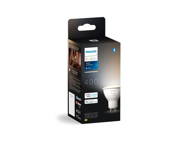 Philips HUE Leuchtmittel GU10 400 Lumen Weißes Ambiente Philips HUE Leuchtmittel GU10 400 Lumen Weißes Ambiente