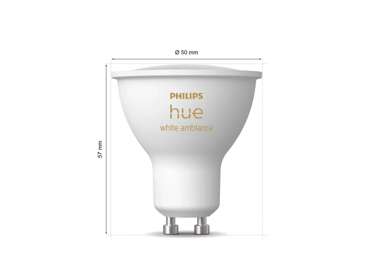 Philips HUE Leuchtmittel GU10 400 Lumen Weißes Ambiente Philips HUE Leuchtmittel GU10 400 Lumen Weißes Ambiente
