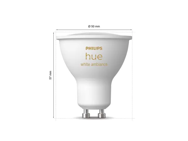 Philips HUE Leuchtmittel GU10 400 Lumen Weißes Ambiente Philips HUE Leuchtmittel GU10 400 Lumen Weißes Ambiente